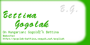 bettina gogolak business card